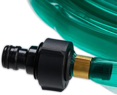 Шланг для поливу Relaxdays, 20 м, для грядок та живоплотів, плоский, готовий до підключення, з розпилювачем, зелений