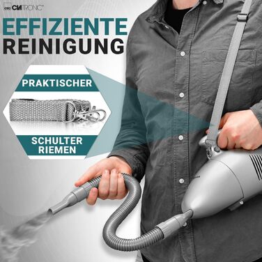 Ручний пилосос Clatronic потужністю 700 Вт та малою вагою Пилосос для прибирання оббивки, автомобілів, комп'ютерів та багато іншог