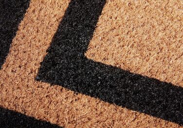 Килимок для дверей Villeroy & Boch 1856 Coconut для внутрішнього та захищеного зовнішнього використання - нековзний брудозатримуючий килимок, натуральний кокосовий килимок з рамкою, стійкий до атмосферних впливів для коридору, тераси, вхідної зони - 50x80