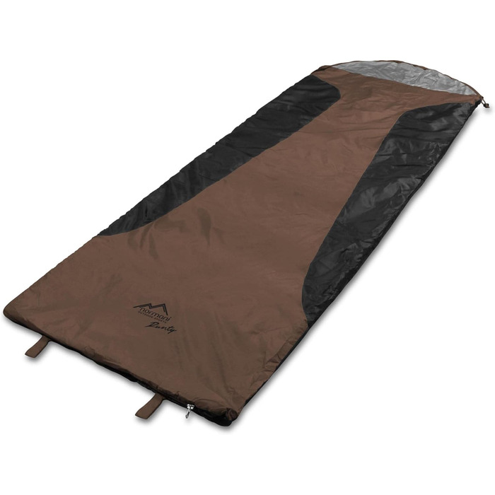 Ультралегкий спальний мішок normani Runty КОМПАКТНИЙ РОЗМІР Наповнювач з 3D мікрофібри Microtech, водонепроникний літній спальний мішок коричневого кольору 210 см x 75 см x 60 см (правий)