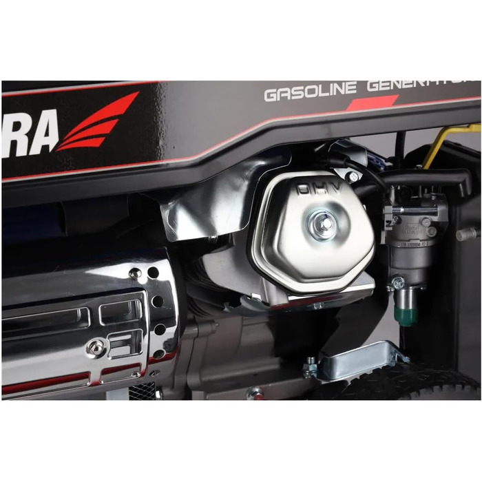 Генератор DEDRA, максимальна потужність 8,3 кВт (8000 Вт), двигун 459 см з мідною обмоткою, 1 x 400 В, 1 x 230 В. Аварійне джерело живлення для будинків, садів, кемпінгів або інших застосувань. 8,0 кВт