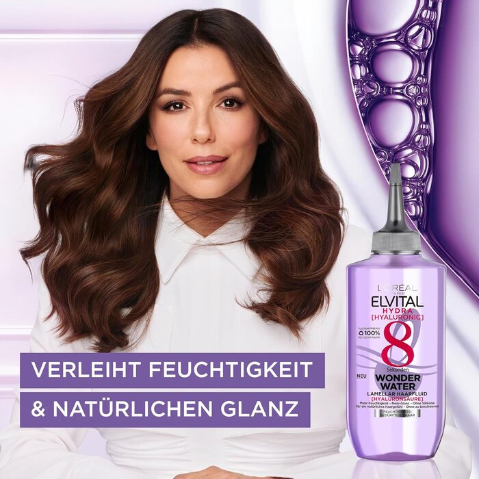 Зволожувальний флюїд для блискучого волосся L’Oréal Paris Elvital Hydra Hyaluronic Wonder Water, 200 мл