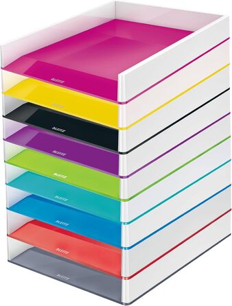 Лоток для листів Leitz A4, упаковка з 4 шт. , двоколірний дизайн, чорний/сірий, Duo Colour, 53610095 Білий / Чорний 4 шт. и