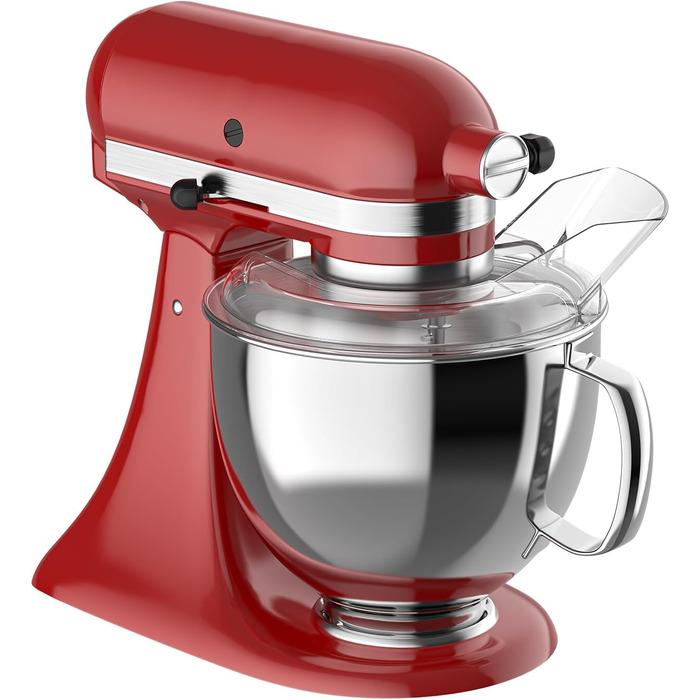 Протектор GVODE Pourer для міксера KitchenAid на 4.5 і 5 кварт з нахиленою головкою, прозорим захистом від бризок, ідеально підходить для миски з нержавіючої сталі KitchenAid, скляної та керамічної миски, можна мити в посудомийній машині