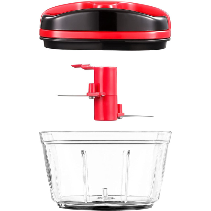 Подрібнювач цибулі Geedel, подрібнювач цибулі зі шківом, ручний подрібнювач овочів з лезами з нержавіючої сталі, мультиподрібнювач