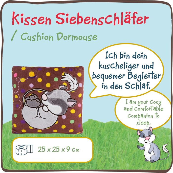 М'яка подушка сонька - Екологічно чиста м'яка подушка для дівчаток, хлопчиків та немовлят - Пухнаста м'яка подушка, 25 x 25 см - 4