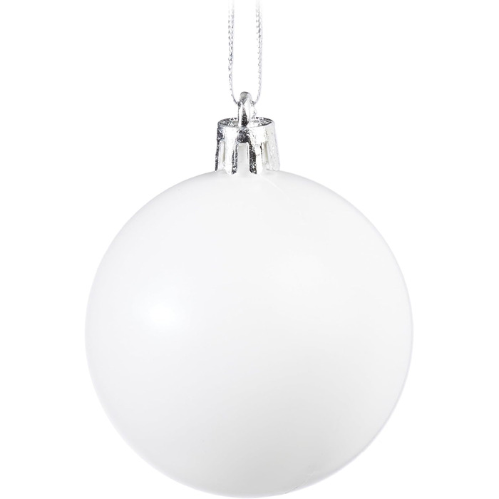 Різдвяні кульки набір з 50 шт білі Relaxdays