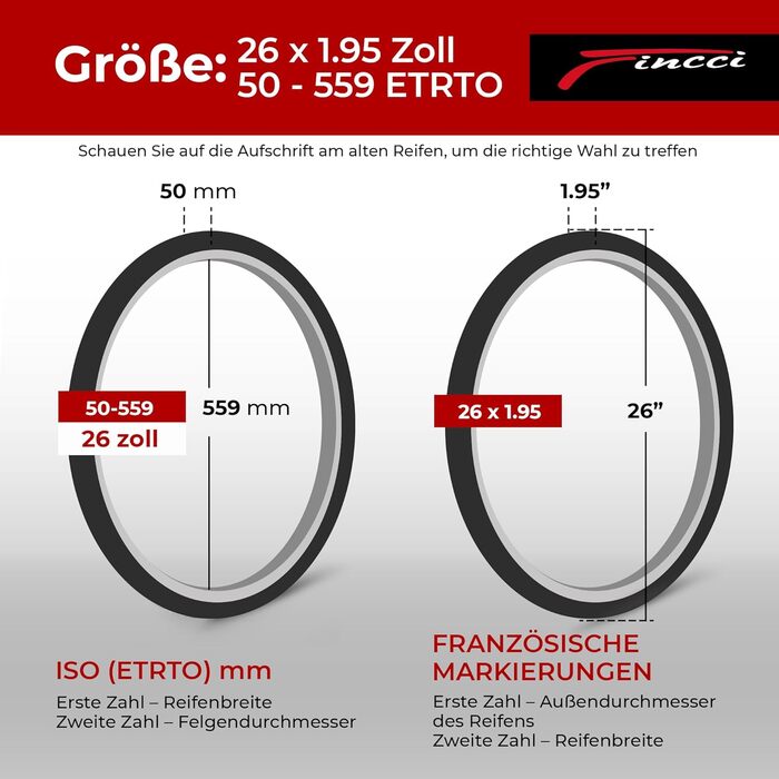 Велосипедні покришки Fincci Hybrid MTB (26x1.95) з камерами Schrader