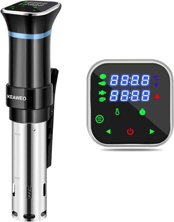 Вт Sous-Vide Cooker Stick Precision Cooker Immersion Ciculator Precision Cook Pot, діапазон температур 25C-95C (0.1C) Цифровий таймер, сенсорний РК-дисплей, ультратихий, нержавіюча сталь, 1100