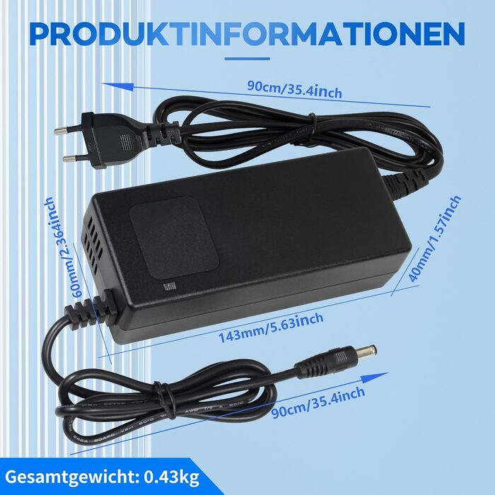 Зарядний пристрій 42 V 2 A для електроскутерів та електровелосипедів