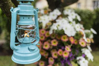 Ліхтар Feuerhand Storm Baby Special 276 - Виготовлено в Німеччині з 1893 року - Гасова лампа виготовлена зі сталі з порошковим покриттям та ударостійкого скла - Світло-зелений