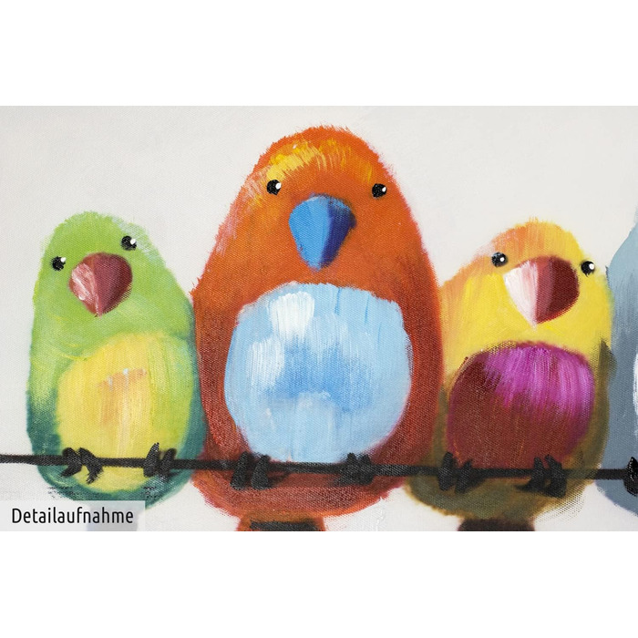 Картина на полотні ArtLoft 100 РУЧНИЙ РОЗПИС 120x60см Картина Друзі на все життя Папуга Барвисті Фотошпалери вітальня
