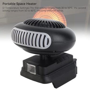 Потужний електричний вентилятор-обігрівач WALFRONT на батарейках для невеликих приміщень 170 Вт для використання на робочому місці