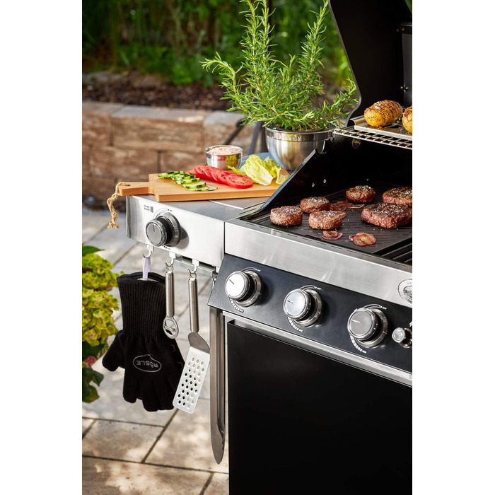 Рукавички для барбекю преміум-класу RSLE, високоякісні рукавички для захисту від опіків, дихаючі та термостійкі до 350C, метаарамі