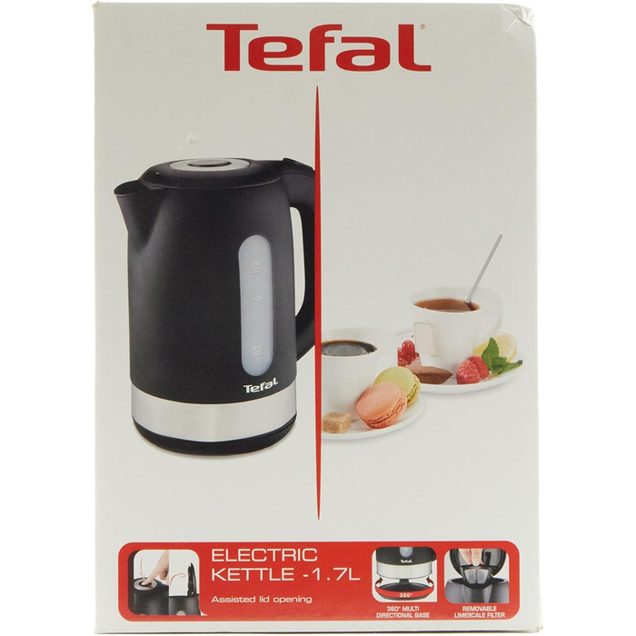 Електричний чайник Tefal 3045386354184 KO330830, нержавіюча сталь, 1,7 літра, чорний/сріблястий