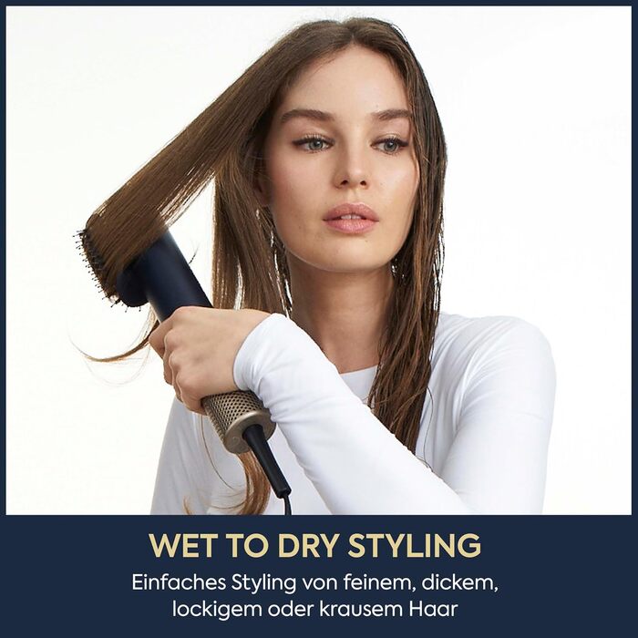 Мультистайлер BaByliss Air Wand фен, випрямляч та стайлер 3-в-1, синій гладкість та об'єм (для всіх типів волосся)