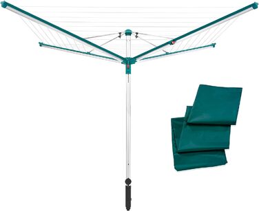 Ротаційна сушильна машина Leifheit Linomatic 500 Deluxe Cover з втягуванням шнура для чистої білизни, парасолька для прання для вс