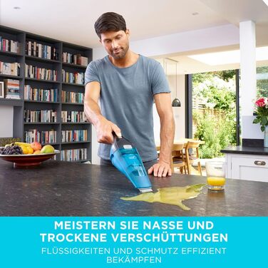 Акумуляторний ручний пилосос для вологого та сухого прибирання BlackDecker пилосос 7,2 В, WDC215WA-QW