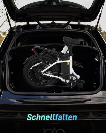 Електричний велосипед DYU C9 E-Bike для чоловіків та жінок - Електровелосипед з акумулятором 48 В 15,6 Аг, колесами 20 x 3,0 дюйма, 7-ступінчастою коробкою передач зі світлодіодним дисплеєм, двигуном 250 Вт та швидкістю 25 км/год, запасом ходу до 150 км, 