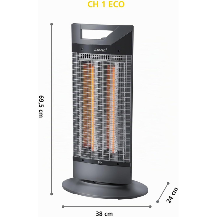 Карбоновий обігрівач Steba CH 1 ECO, енергоощадний та ефективний, 393100