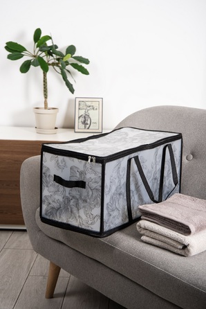 Кошик Idea Home DB-28 Anthracite Flowers 60x30x30 см  (7058560)