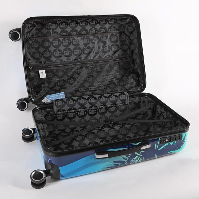 Валіза H4L, валіза з твердим корпусом, дорожній візок, синя, розмір S (55x40x23 см), Hello Summer S