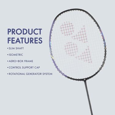 Ракетка для бадмінтону YONEX Graphite серії Astrox Lite (G4, 77 г, натяг 13,6 кг) (Astrox 01 Black Purple)