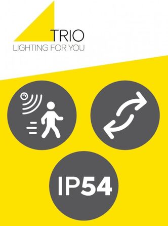 Світильник настінний вуличний Trio LED Horton 226360142, алюміній, антрацит, 8 Вт, з датчиком руху