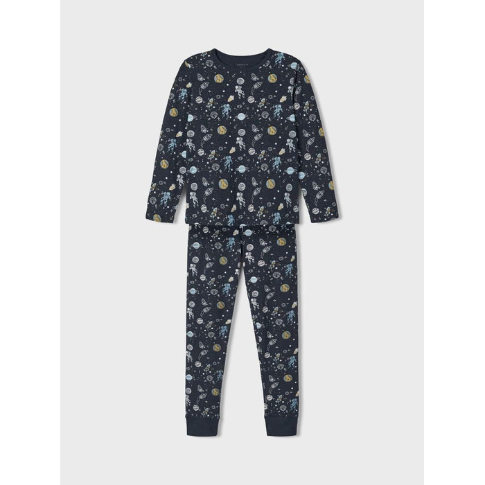 Комплект піжам для хлопчика NAME IT, принт 134-140, темно-сапфіровий
