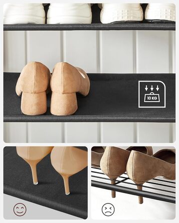 Вішалка для верхнього одягу, Шафа з лавкою для взуття, Вішалка для одягу, Штанга для одягу, 9 знімних гачків, 32,2 x 64 x 180 см, Індустріальний стиль, для спальні в коридорі, Вінтажний коричнево-чорний HSR411B01 32,2 x 64 x 180 см Рустикальний коричневий