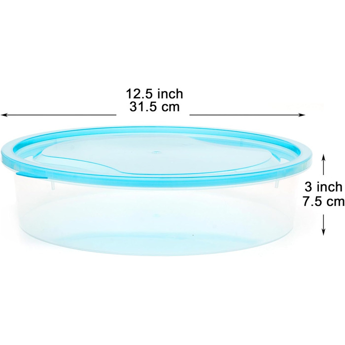 Контейнери для тортів Youngever, упаковка з 3 шт. , великі пластикові контейнери для зберігання продуктів діаметром 28 см, контейнер для зберігання продуктів для тортів (прозорий)