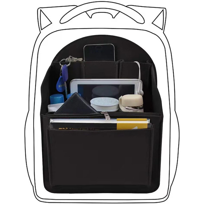 Органайзер для рюкзака з повсті OYUEGE, міні-органайзер для рюкзака, невеликий роздільник для рюкзака, гаманець, легкий нейлон, су