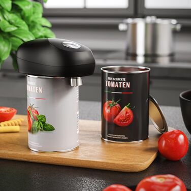 Електричний відкривач для банок, відкривачка для консервних банок з функцією старт і стоп, гладкі краї, кухонний гаджет для всіх розмірів банок, безпечний відкривач для банок, зручний для рук ідеально підходить для людей з артритом