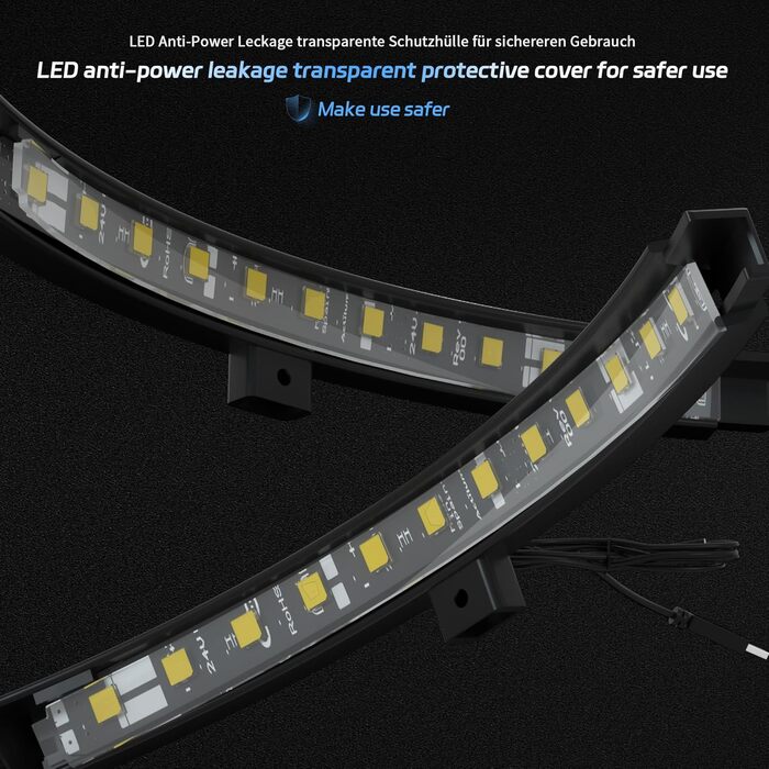 Підсвічування для мішні для дартсу CyeeLife для сталевої мішні, чорне світлодіодне підсвічування мішні для дартсу 360