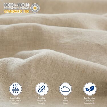 Простирадло Simple&Opulence зі 100 льону, надзвичайно м&39яке, дихаюче, для фермерських будинків, лише 1 простирадло (228 см x 255 см, льон) 228 см x 255 см льон