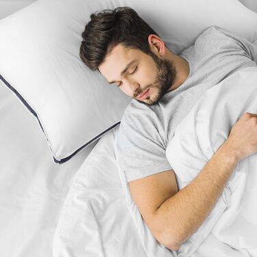 Подушки для постільної білизни Utopia (комплект з 2 шт.), подушки для сну 40 x 80 см, чохол з матової тканини, м&39які та дихаючі подушки преміум-класу (темно-синій) 40x80 см (2 шт.) темно-синій