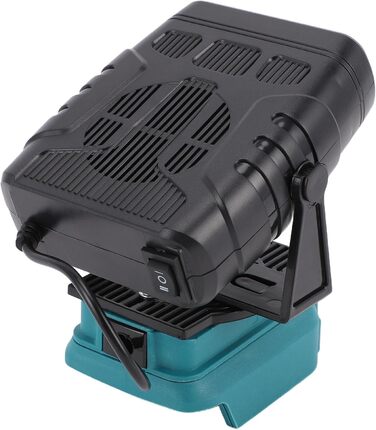 Портативний обігрівач Dpofirs на батарейках з двома температурами для кемпінгу в автомобілі, сумісний з батареями BL1815, BL1820, BL1530, BL1840, BL1850