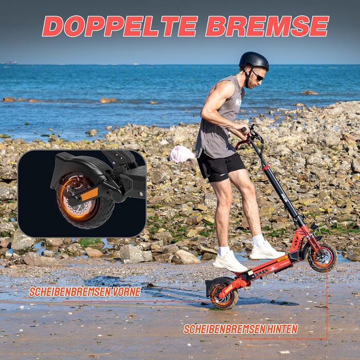 Електросамокат RCB D5, електросамокат з допуском до дорожнього руху (ABE), дальність 90-140 км, акумулятор 20,8-27 Ач, двигун 500