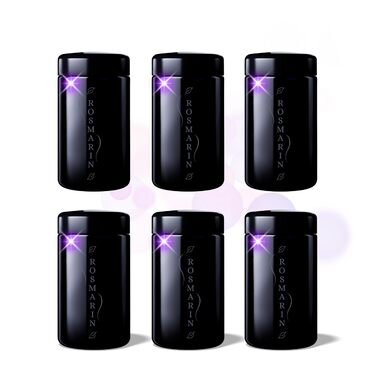 Елегантні скляні банки ANCEVIA з фіолетовим покриттям та індивідуальним гравіюванням, 200 мл набір із 6 шт. , герметичні контейнери з кришками Скляні контейнери Miron з кришками для спецій, насіння, чаю та трав