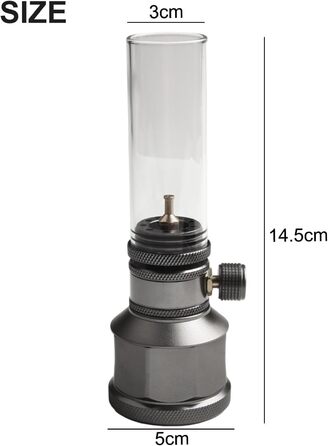 Газовий ліхтар для кемпінгу, ліхтар для пригод на свіжому повітрі, газовий ліхтар, подовжувальна штанга, газовий ліхтар з баком, регульована яскравість (газовий ліхтар з баком)