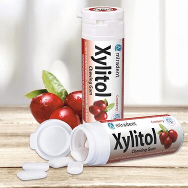 Жувальна гумка miradent Xylitol Dental Care журавлина– 12 шт.