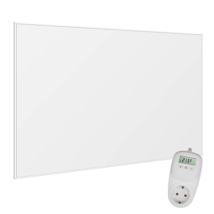 Інфрачервоний настінний обігрівач VIESTA F1200 потужністю 1200 Вт з термостатом TH10 плоска карбоново-кристалічна нагрівальна панель електричний інфрачервоний настінний обігрівач, ідеально підходить для віталень та ванних кімнат F1200 з TH10