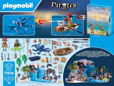 Адвент-календар PLAYMOBIL Pirate 71636, 98 деталей