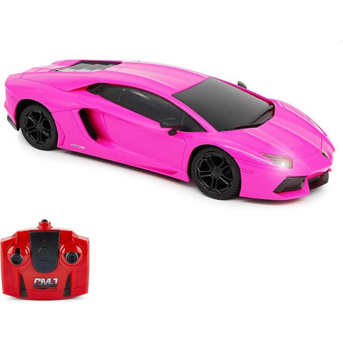 Офіційно ліцензований автомобіль на дистанційному керуванні, масштаб 124, робоче світло, 2,4 ГГц, 700-4 Pink