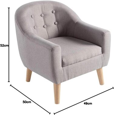 Дитяче крісло howa сірого кольору 8622