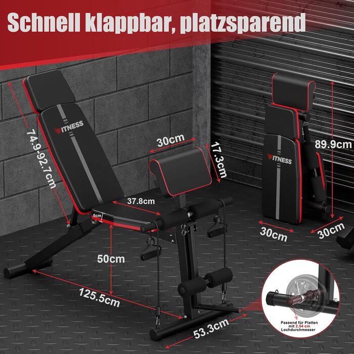 Регульована силова лава для домашнього спортзалу, складна силова лава 350 кг з розгиначем ніг та накладкою для згинання рук, тренувальна лава з нахилом та опусканням для дому
