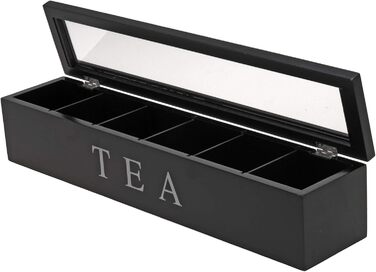 Чайна коробка - Tea Caddy - Колір чорний - Д/Ш/В 43 шт. 9 шт. 9 см