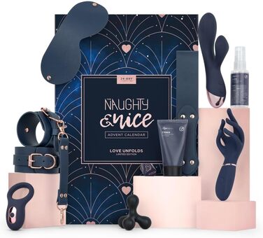 Еротичний адвент-календар LOVEBOXXX Naughty & Nice 2025, 24 інтимні сюрпризи для дорослих