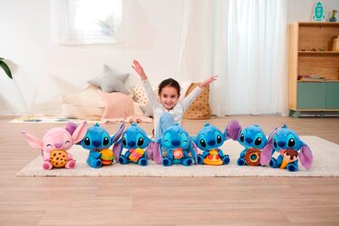 М'яка іграшка Disney Stitch з пончиком плюшевий Stitch з шоколадним пончиком та посипкою, улюблений герой Діснею для фанатів та дітей, блакитний, 25 см, від 0 років