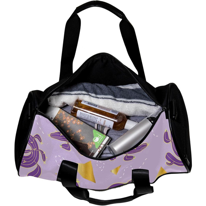 Спортивна сумка, маленька дорожня сумка, сумка для фітнесу та шопінгу для йоги, з абстрактним рослинним принтом (кактуси), сумка для активного відпочинку, ручна поклажа